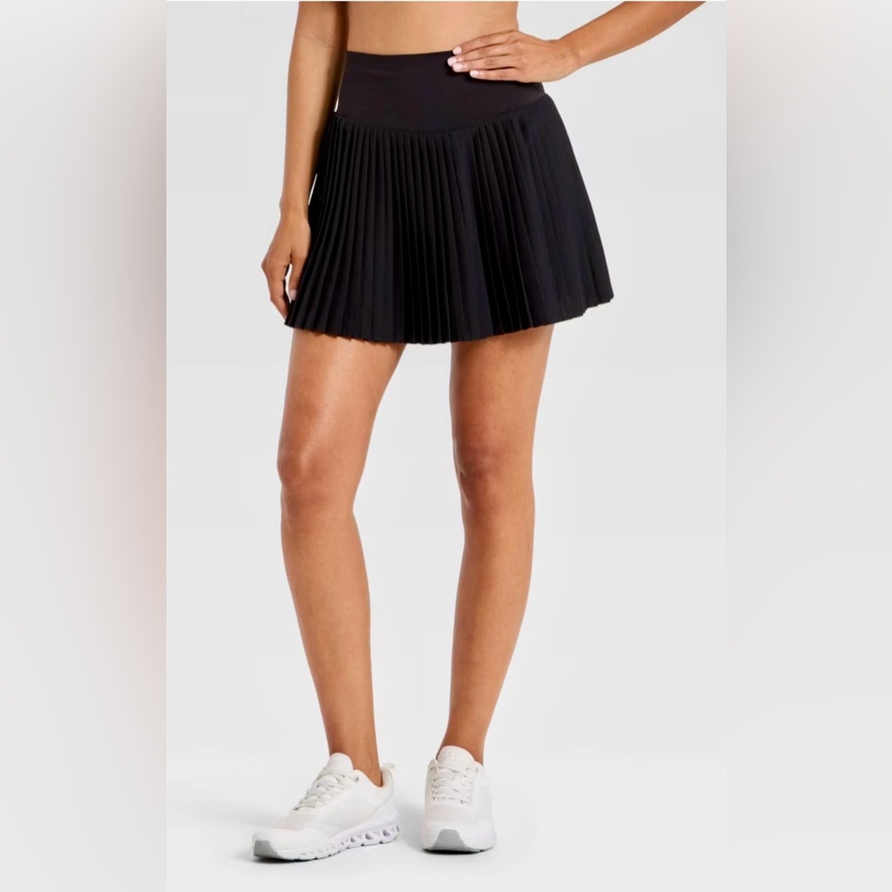 New Black High Rise Pleated Skort Skirt Skorts Pickleball Tennis Golf XXL 2X